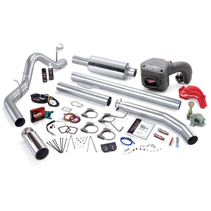 Banks Power 01 Dodge 5.9L 245Hp Ext Cab PowerPack System - SS Single Exhaust w/ Chrome Tip Performance Packages Banks Power