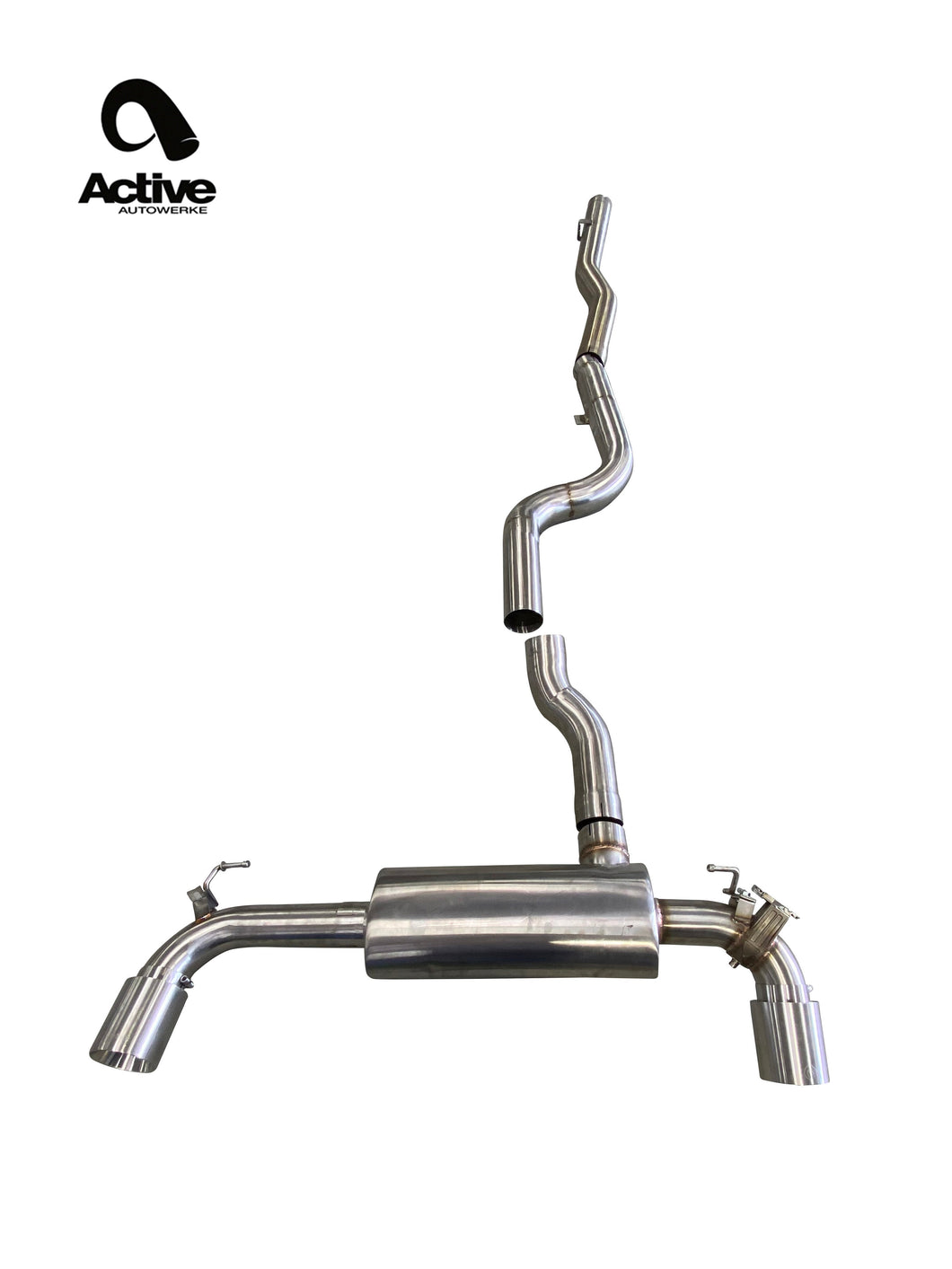 Supra Performance Cat-Back Exhaust System by Active Autowerke Exhaust Active Autowerke Supra MKV A90/A91 Rear Exhaust with 100mm brushed stainless tips