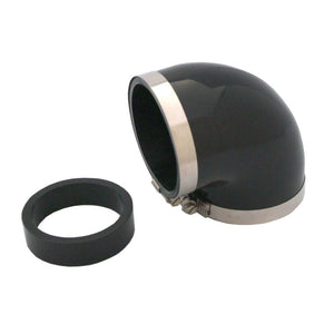 Spectre Coupler Elbow Reducer 3in. / 90 Degree w/2.5in. Insert (PVC) - Black Silicone Couplers & Hoses Spectre