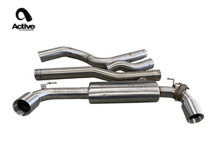 Supra Performance Cat-Back Exhaust System by Active Autowerke Exhaust Active Autowerke Supra MKV A90/A91 Rear Exhaust with 100mm Carbon Fiber stainless tips