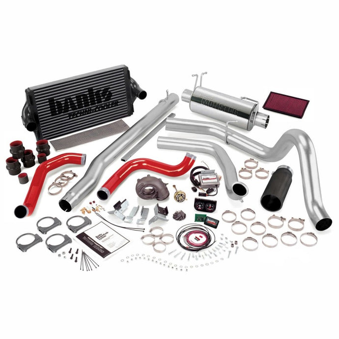 Banks Power 99.5-03 Ford 7.3L F250/350 Auto PowerPack System - SS Single Exhaust w/ Black Tip Performance Packages Banks Power