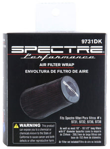 Spectre Universal Pre-Filter Wrap 6.125in. x 9.125in. - Black Pre-Filters Spectre