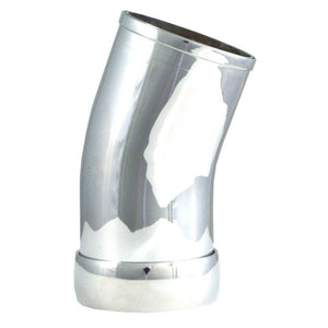 Spectre Universal Intake Elbow Tube (ABS) w/Collar 3in. OD / 22 Degree - Chrome Plastic Tubing Spectre