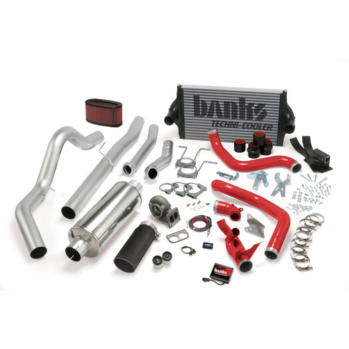 Banks Power 94-97 Ford 7.3L CCLB Auto PowerPack System - SS Single Exhaust w/ Black Tip Performance Packages Banks Power