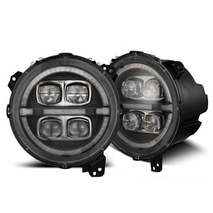 AlphaRex 880868 LED PROJ H.LITE 18-23 WRANGLER BLACK Headlights AlphaRex   