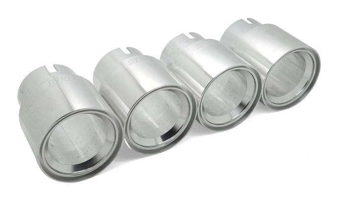 BMS Straight Cut Billet Exhaust Tips for BMW F1x M5 M6 (set of 4) Tips Burger Motorsports, Inc. M5/M6 Silver