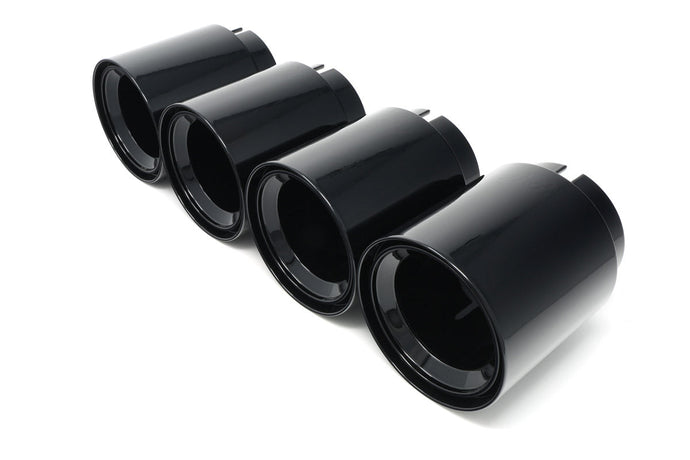 BMS Straight Cut Billet Exhaust Tips for F8x BMW M3/M4/M2C (set of 4) Tips Burger Motorsports, Inc. Gloss Black