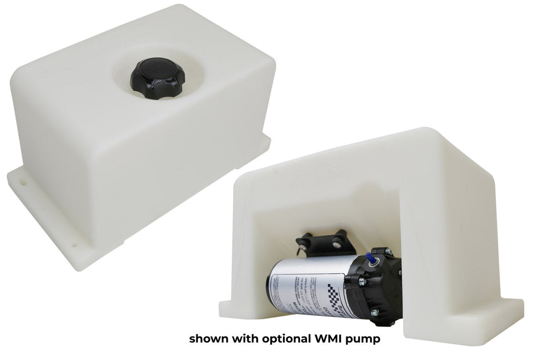 BMS 2 Gallon Universal Low Profile Water/Methanol Injection (WMI) Tank WMI Burger Motorsports 2 gallon low profile universal tank (clear/white) - $179.00