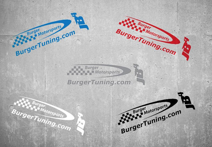 Burger Motorsports Logo Sticker Sheet (TWO PACK) Exterior Burger Motorsports Metallic Silver  