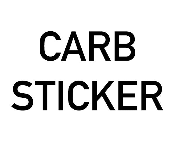 Replacement CARB Sticker Other Parts Burger Motorsports