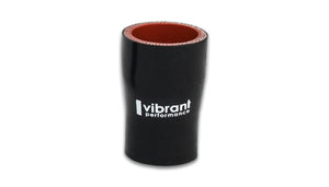 Vibrant 4 Ply Aramid Reducer Coupling 1.75in Inlet x 1.25 Outlet x 3in Length - Black Silicone Couplers & Hoses Vibrant