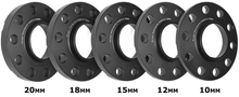 Load image into Gallery viewer, Mini Cooper R60 Countryman &amp; R61 Paceman Wheel Spacers by BMS w/10 Black Extended Wheel Bolts (Pair, 2 Wheels) Spacers Burger Motorsports, Inc.
