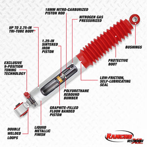 Rancho 06-10 Hummer H3 Rear RS9000XL Shock Shocks and Struts Rancho