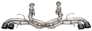 Corsa 20-24 Corvette C8 3in Xtreme Cat-Back Exhaust 4.5in Blk Quad Tips - Integrates stock AFM Valve Catback CORSA Performance